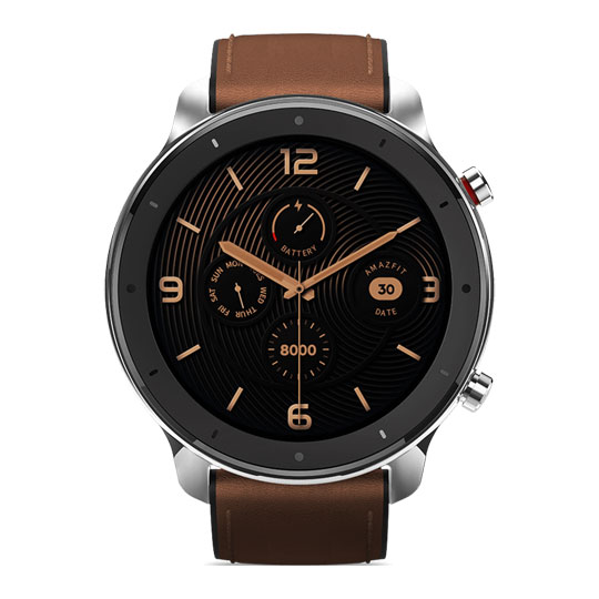 (image for) Amazfit GTR Smartwatch 47mm Stainless Steel Smartwatch iOS-Android (2022 Edition)